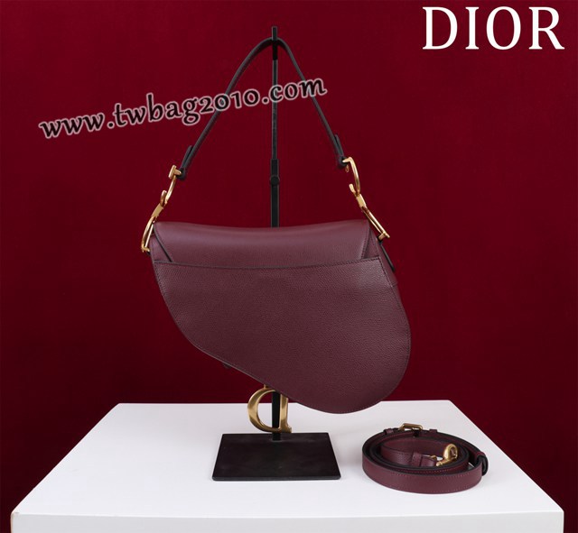 Dior专柜新款迪奥高仿原单长肩带大小号牛皮马鞍包手拎斜挎包 djfk1815